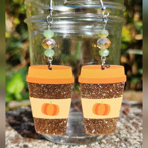 ☕️ pumpkin Spice Latte dangles - Picture 3 of 8